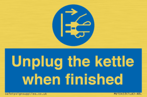 Unplug the kettle when finished